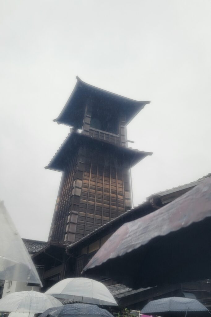 雨の日の川越「時の鐘」